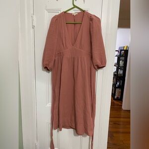 Whimsy & Row Mauve Long Sleeve Dress